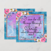 Waterverf Floral Scripting Christus Kaart (Voorkant / Achterkant)