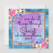 Waterverf Floral Scripting Christus Kaart (Voorkant)