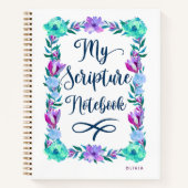 Waterverf Floral Scripture Notitieboek (Voorkant)