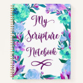 Waterverf Floral Scripture Notitieboek (Voorkant)