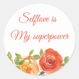 Waterverf floral selflove sticker