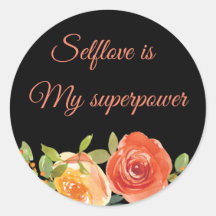 Waterverf floral selflove sticker