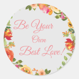 Waterverf floral selflove sticker