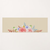Waterverf Floral Side Border Yogamat (Voorkant (horizontaal))