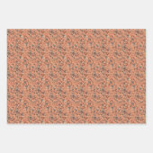 Waterverf Floral Sinaasappel van de moderne blader Inpakpapier Vel (Voorkant 3)