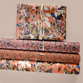 Waterverf Floral Sinaasappel van de moderne blader Inpakpapier Vel