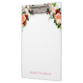 Waterverf Floral Sjabloon Elegant Modern Klembord (Links)