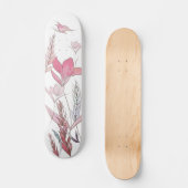 Waterverf Floral Skateboard – Artistic Pastel (Voorkant)