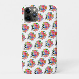 Waterverf Floral  Skull Case-Mate iPhone Case