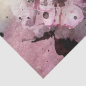 Waterverf Floral Skull-ontkoppeling Tissuepapier (Detail)