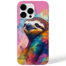 Waterverf floral sloth phone case