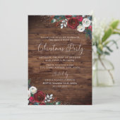 Waterverf Floral Sneeuwkerst in Roustic Kaart (Staand voorkant)