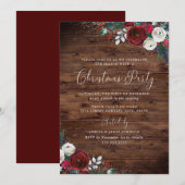 Waterverf Floral Sneeuwkerst in Roustic Kaart (Voorkant / Achterkant)