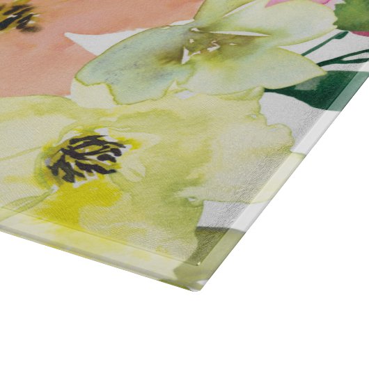 Waterverf Floral Snijplank (Hoek)