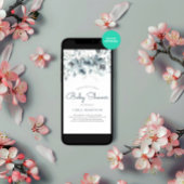 Waterverf Floral Snow Winter Baby shower Kaart