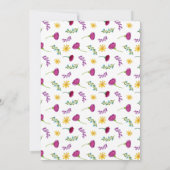 Waterverf Floral Spaans Fiesta Engagement Party Kaart (Achterkant)