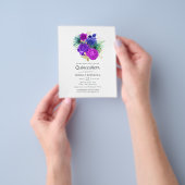 Waterverf Floral Spaans Mardi Gras Quinceañera Flyer (Hand)