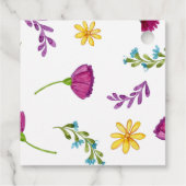 Waterverf Floral Spain Fiesta Quinceañera Bedankjes Labels (Achterkant)