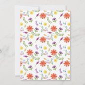 Waterverf Floral Spain Fiesta Virtual Wedding Kaart (Achterkant)