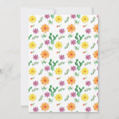 Waterverf Floral Spain Fiesta Vrijgezellenfeest Kaart (Achterkant)