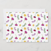 Waterverf Floral Spain Fiesta Wedding Foto Save The Date (Achterkant)