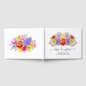 Waterverf Floral Spain Fiesta Wedding Gastenboek (Volledig)