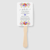 Waterverf Floral Spain Fiesta Wedding Handwaaier (Voorkant)