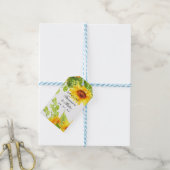 Waterverf Floral Spain Fiesta Wedding Hartelijk da Cadeaulabel (Met Touw)