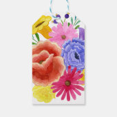 Waterverf Floral Spain Fiesta Wedding Hartelijk da Cadeaulabel (Achterkant)