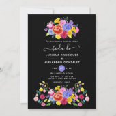 Waterverf Floral Spain Fiesta Wedding Kaart (Voorkant)