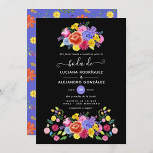 Waterverf Floral Spain Fiesta Wedding Kaart