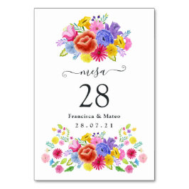 Waterverf Floral Spain Fiesta Wedding Kaart
