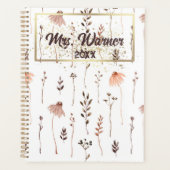Waterverf Floral Specialized Teacher Gift Planne Planner (Voorkant)