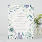 Waterverf Floral Speckletone bruiloft Kaart (Staand voorkant)