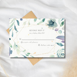 Waterverf Floral Speckletone bruiloft RSVP