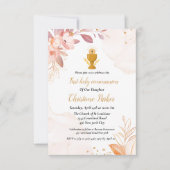 Waterverf floral splash eerste heilige communie kaart (Voorkant)