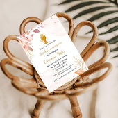 Waterverf floral splash eerste heilige communie kaart