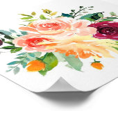 Waterverf Floral Spray  Country Art Poster (Hoek)