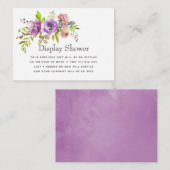 Waterverf Floral Spring Baby Display Shower Informatiekaartje (Voorkant / Achterkant)