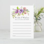 Waterverf Floral Spring Baby shower Advieskaart (Staand voorkant)