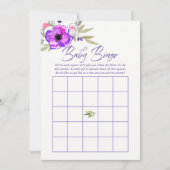 Waterverf floral Spring Baby shower Baby Bingo Kaart (Voorkant)