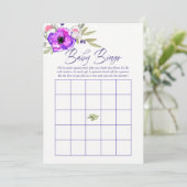 Waterverf floral Spring Baby shower Baby Bingo Kaart (Staand voorkant)