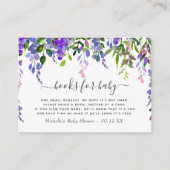 Waterverf Floral Spring Baby shower Book Request Informatiekaartje (Voorkant)