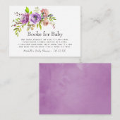 Waterverf Floral Spring Baby shower Book Request Informatiekaartje (Voorkant / Achterkant)
