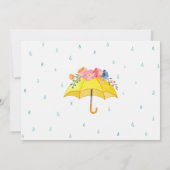 Waterverf Floral Spring Baby shower Dank u auto Bedankkaart (Achterkant)