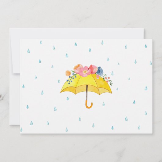 Waterverf Floral Spring Baby shower Dank u auto Bedankkaart (Achterkant)