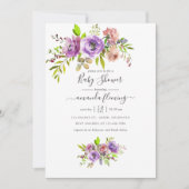 Waterverf Floral Spring Baby shower Kaart (Voorkant)