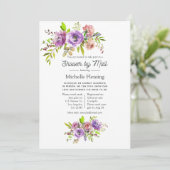 Waterverf Floral Spring Baby shower per Mail Kaart (Staand voorkant)