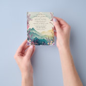 Waterverf Floral Spring Mountains Wedding Flyer (Hand)