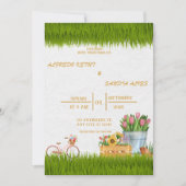 Waterverf Floral Spring Mountains Wedding Invita Kaart (Voorkant)